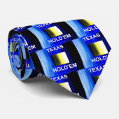 3D Blue Squares Texas Hold Em Poker Stropdas (Opgerold)