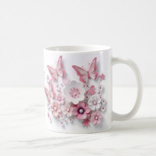 3D-Blush-Bloom-Butterfly-Dream Koffiemok