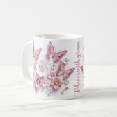 3D-Blush-Bloom-Vlinder-Droom Koffiemok (Voorkant links)