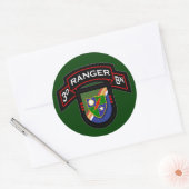 3d Bn, 75th Ranger Regiment - Airborne Ronde Sticker (Envelop)