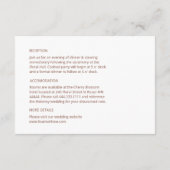 3D Boho Bloemige Trouwdetails Informatiekaartje (Achterkant)