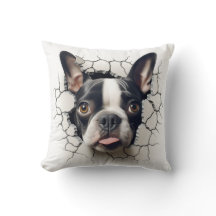 3D Boston Terrier Gebarsten Gat