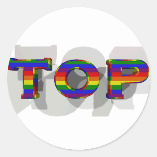 3D-bovenkant Ronde Sticker