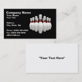 3D Bowling Pins (op Black BG) Visitekaartje (Voorkant / Achterkant)