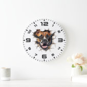 3D Boxer Gebarsten Gat Grote Klok (Huis)