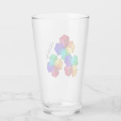 3D Bright Rainbow Cube Driehoeken Naam toevoegen Glas (Achterkant)