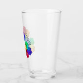 3D Bright Rainbow Cube Driehoeken Naam toevoegen Glas (Links)