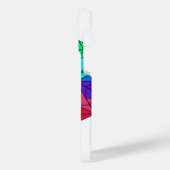 3D Bright Rainbow Cube Driehoeken op Wit iPhone Hoesje (Linkerkant)