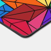 3D Bright Rainbow Cube Driehoeken op zwart Bureaumat (Hoek)