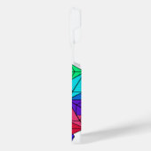 3D Bright Rainbow Cubes Driehoek op Wit Naam toevo iPhone Hoesje (Linkerkant)