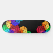 3D Bright Rainbow Random Cube Driehoeken op Zwart Persoonlijk Skateboard (Horizontaal)