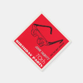 3D-bril 70e jaardag papier servet (Hoek)