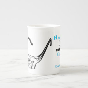 3D-bril 90th Birthday gepersonaliseerd Mug Porselein Kop