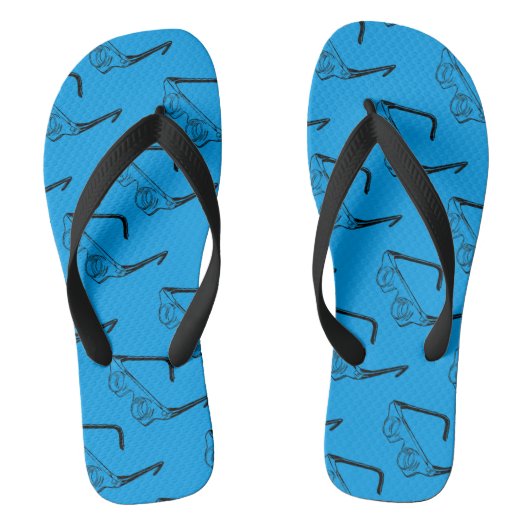 3D Bril Retro Illustratie Flip Flop (Voetbed)
