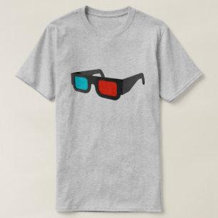 3D-bril weergeven T-shirt
