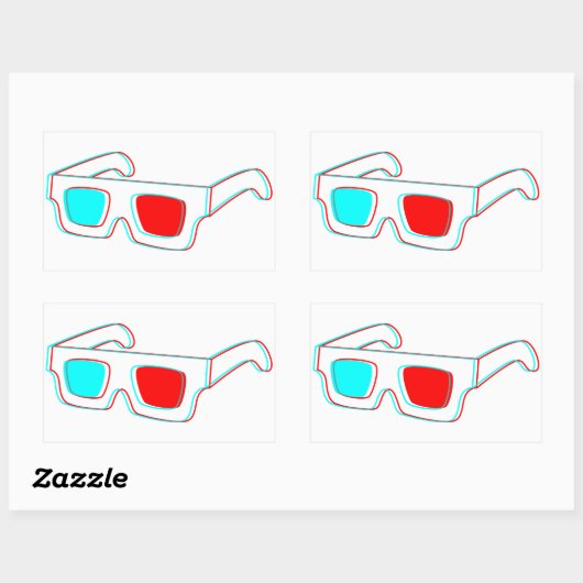 3D-brillenontwerp - stickers (Vel)