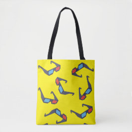 3D-brillenpatroon Tote Bag
