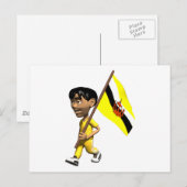 3D Brunei Briefkaart (Voorkant / Achterkant)
