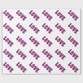 3D Bubble Letter "Love" Gift Wrapping Paper Cadeaupapier (Vlak)