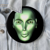 3D Buitenaardse buitenaardse buitenaardse buitenaa Ronde Button 6,0 Cm (In situ)