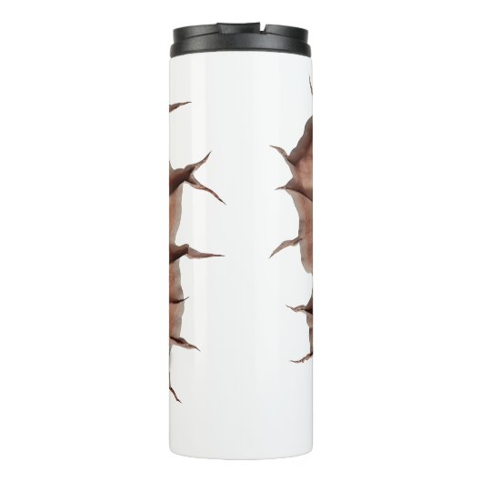 3D buldog gebarsten gat Thermosbeker (Achterkant)