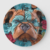 3D Bulldog Grote Klok (Voorkant)