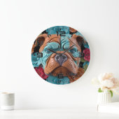 3D Bulldog Grote Klok (Huis)