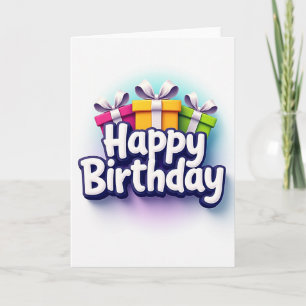 3D Cadeaukaart voor Verjaardagsviering Kaart