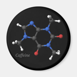 3D Caffeine Molecular Model Magnet