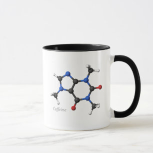 3D Caffeine Molecule Mok