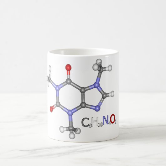3D Caffiene Molecule Mok (Center)