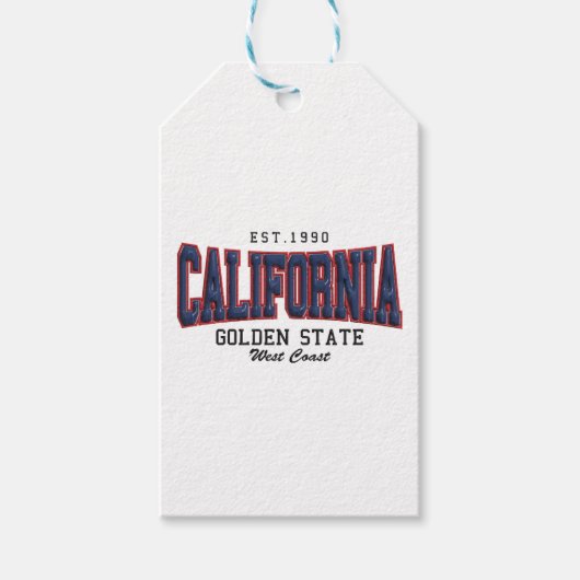 3D Californië Cadeaulabel (Voorkant)