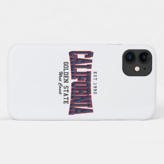 3D Californië Case-Mate iPhone Case (Achterkant (horizontaal))