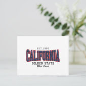 3D Californië Feestdagenkaart (Staand voorkant)