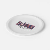 3D Californië Papieren Bordje (Gekanteld)