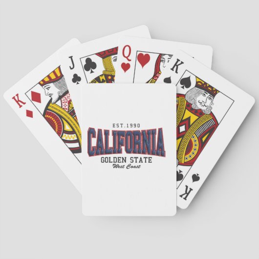3D Californië Pokerkaarten (Achterkant)