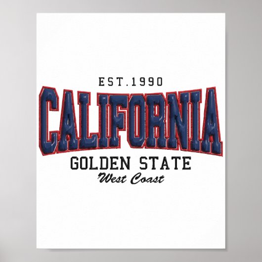 3D Californië Poster (Voorkant)