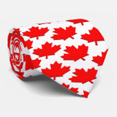 3d Canadese Maple blad achtergrond patroon. Stropdas (Opgerold)