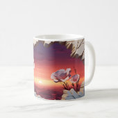 3D Canyon bij Dusk ontwerp Koffiemok (Voorkant rechts)