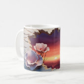 3D Canyon bij Dusk ontwerp Koffiemok (Voorkant links)