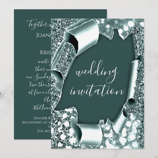 3D Cart Effect Lijst rokerblauw Blauwgroen Kaart (Voorkant / Achterkant)