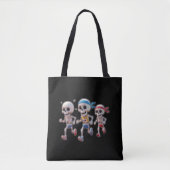 “3D Cartoon Skeleton Race • Funny Running Skeleton Tote Bag (Voorkant)