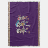 “3D-cartoon-skeletrace • Grappig rennend skelet Deken (Voorkant Verticaal)