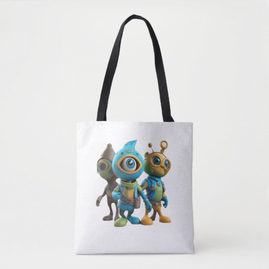 3D Cartoon-thema T-shirt - speels & levendig desi Tote Bag (Voorkant)