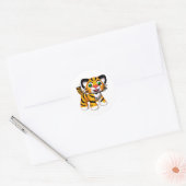 3D Cartoon Tijger Cub Ronde Sticker (Envelop)