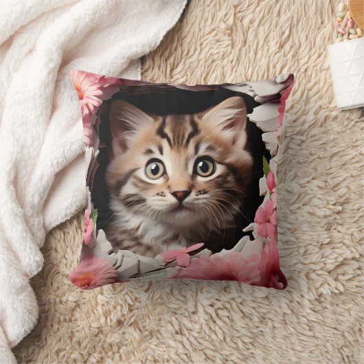 3D cat pillow Kussen (Deken)