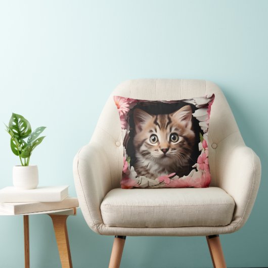 3D cat pillow Kussen (Stoel)
