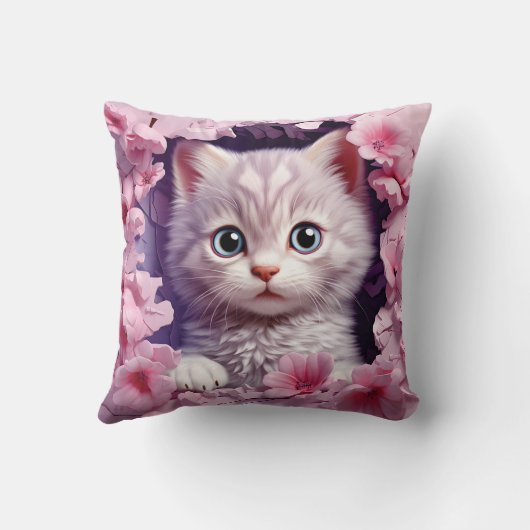 3D cat pillow Kussen (Achterkant)