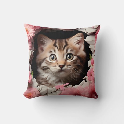 3D cat pillow Kussen (Voorkant)