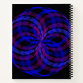 3D Center Flower Petal Geometric Spiral Notebook Notitieboek (Achterkant)